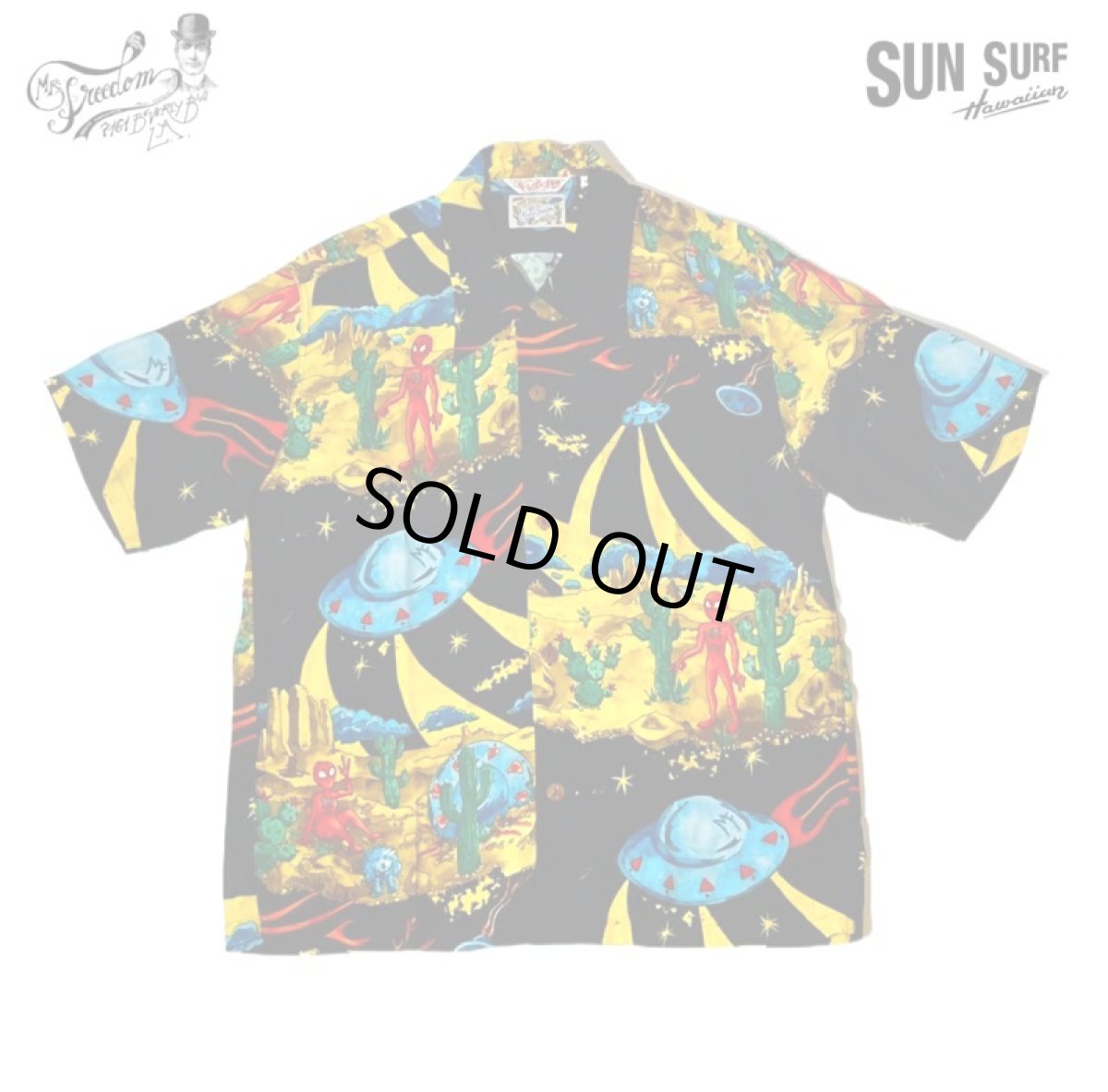 画像1: SUNSURF (サンサーフ) Mister Freedom × SUN SURF  ROCK`N ROLL SHIRTS AREA 7161 (1)