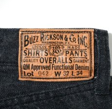 画像10: BUZZ RICKSON`S(バズリクソンズ) WORLD WAR II BLACK DENIM WAIST OVERALLS (10)