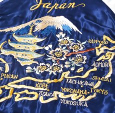 画像11: TAILOR TOYO (テーラー東洋) Mid 1950s Style Acetate Quilted Souvenir Jacket “RED TIGER” × “JAPAN MAP” (11)