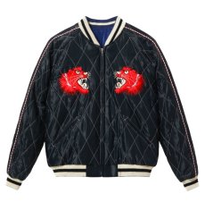 画像2: TAILOR TOYO (テーラー東洋) Mid 1950s Style Acetate Quilted Souvenir Jacket “RED TIGER” × “JAPAN MAP” (2)