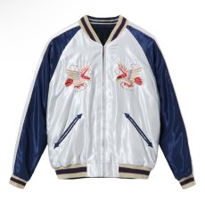 画像2: TAILOR TOYO (テーラー東洋) Early 1950s Style Acetate Souvenir Jacket “RED EAGLE” × “TIGER HEAD” (2)