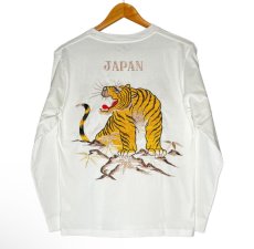 画像6: TAILOR TOYO (テーラー東洋) LONG SLEEVE SUKA T-SHIRT EMBROIDERED “TIGER” [TT69471]  (6)