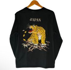 画像4: TAILOR TOYO (テーラー東洋) LONG SLEEVE SUKA T-SHIRT EMBROIDERED “TIGER” [TT69471]  (4)