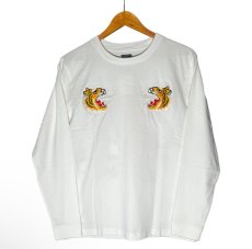 画像5: TAILOR TOYO (テーラー東洋) LONG SLEEVE SUKA T-SHIRT EMBROIDERED “TIGER” [TT69471]  (5)