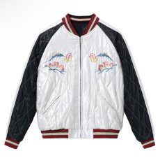 画像2: TAILOR TOYO (テーラー東洋) Mid 1950s Style Acetate Quilted Souvenir Jacket “LANDSCAPE” × “DUELLING DRAGONS” (2)