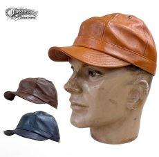 画像1: Dapper`s (ダッパーズ) 40’s Style Horsehide Leather Work Cap  (1)