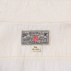 画像4: BUZZ RICKSON’S (バズリクソンズ) WHITE CHAMBRAY WORK SHIRT (LONG SLEEVE) (4)