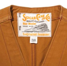 画像4: SUGAR CANE(シュガーケーン) 13oz. BROWN DUCK WORK VEST (4)