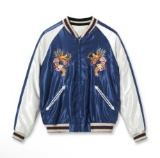 画像4: TAILOR TOYO (テーラー東洋) Mid 1950s Style Acetate Souvenir Jacket “BLACK TIGER” × “DUELLING DRAGONS” (4)