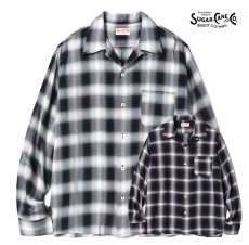 画像1: SUGAR CANE (シュガーケーン) RAYON OMBRE CHECK OPEN SHIRT  (1)