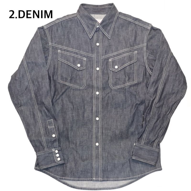 CUSHMAN(クッシュマン) 11oz DENIM WESTERN SHIRTS - SPURS(スパーズ)